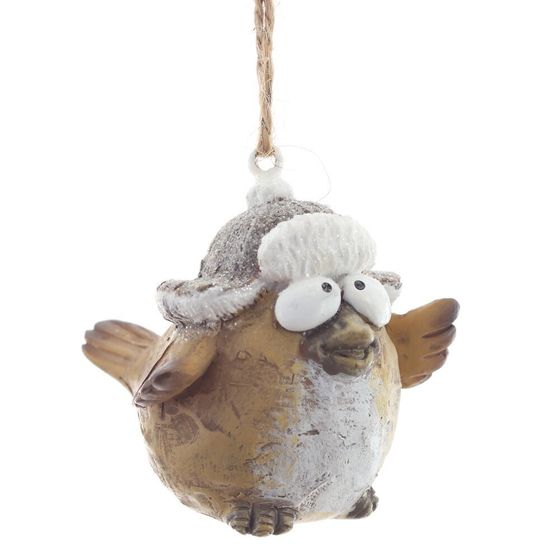 Фигурка декоративная подвесная "Птичка",   L5 W5,5 H5 см, 2в.