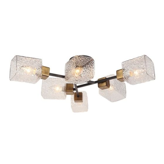 Люстра потолочная Arte Lamp Chicago A1547PL-6BK, E14, 6х40 Вт, 68х68х16 см, чёрный