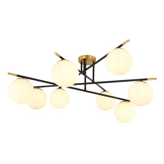 Люстра потолочная Arte Lamp Alcor A2224PL-8BK, E14, 8х40 Вт, 93х93х39 см, чёрный