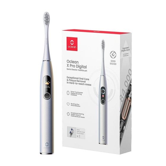 Зубная щетка электрическая Oclean X Pro Digital (Серебрянный) серебрянный 2шт