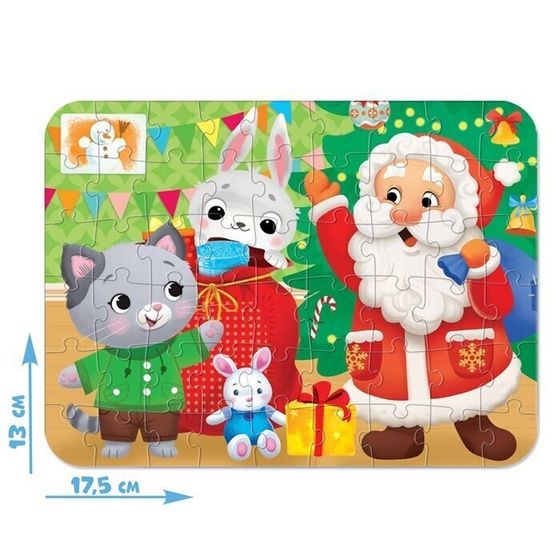 !09 Набор из 2-х пазлов - Пазл «В ожидании Нового года», большая подарочная коробка, по 24 элемента