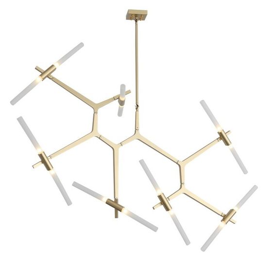 Люстра потолочная St Luce. SL947.202.14. Laconicita. 14х5 Вт, G9, 4000K, 40х160х73 см, цвет золотистый