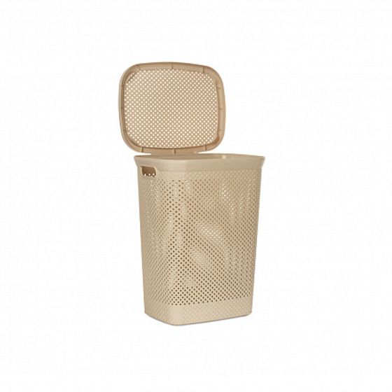 Корзина для белья DIAMOND латте 38л