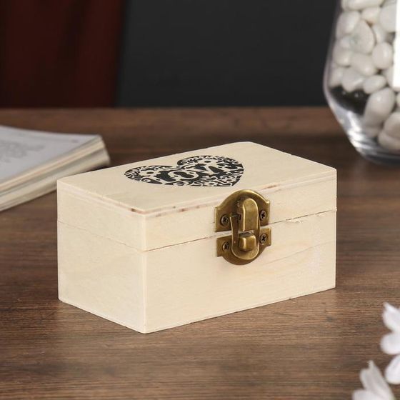 !09 Шкатулка дерево для росписи LOVE 6х10х4,7 см