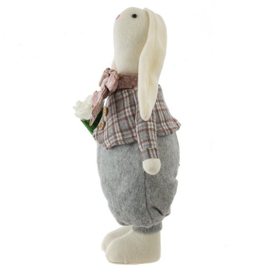 Игрушка набивная &quot;Заяц/Зайка&quot;, L18 W10 H34 см, 2в.