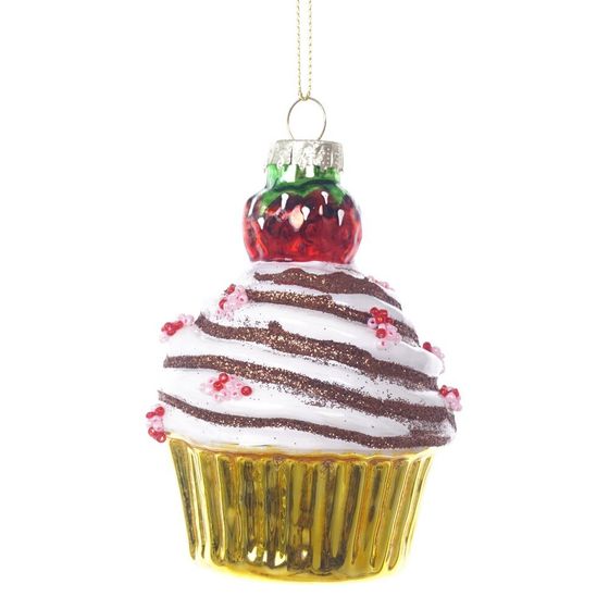 Украшение новогоднее "Пирожное", L7 W7 H11,5 см