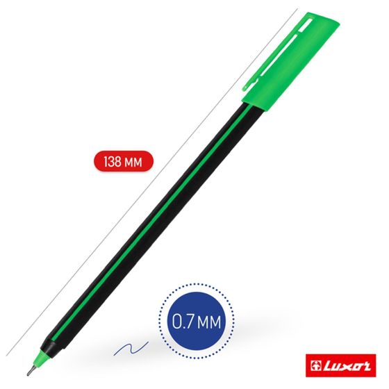!09 Ручка шариковая (набор 5 штук) Luxor Stick Soft Touch, узел 0.7 мм, стержень синий