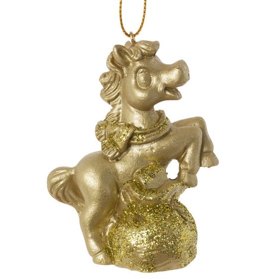 Фигурка декоративная подвесная &quot;Лошадка&quot;, L6 W3 H7,5 см, 2в.