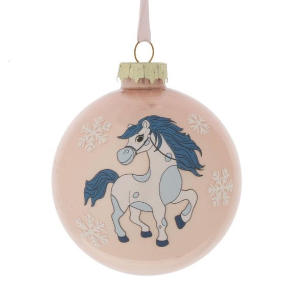 Украшение новогоднее &quot;Шар с лошадкой&quot;, D 8 см, L8 W8 H9 см