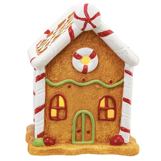 Фигурка декоративная с подсветкой &quot;Домик пряничный&quot;, L10,5 W8,5 H14,5 см, (2хLR44), 2в.