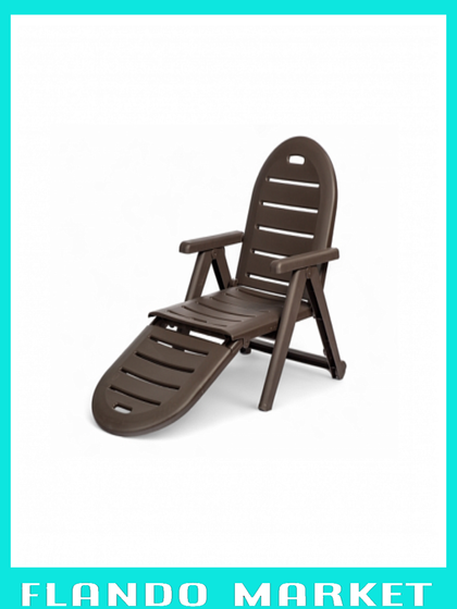 Шезлонг CAIMAN коричневый складной