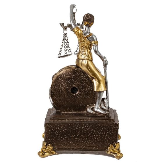 Часы настольные декоративные &quot;Фемида&quot; (1xLR44), L12 W9 H21,5 см