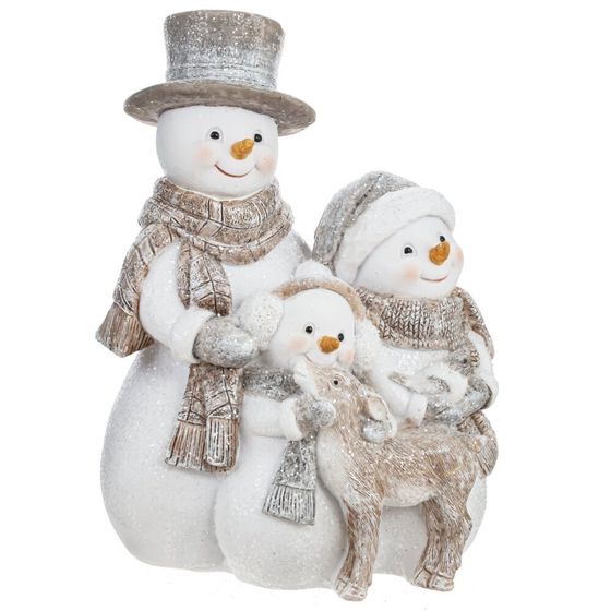 Фигурка декоративная &quot;Снеговики&quot;, L12 W9 H16 см