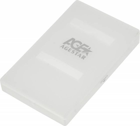 Внешний корпус для HDD/SSD AgeStar SUBCP1 SATA USB2.0 пластик белый 2.5&quot;