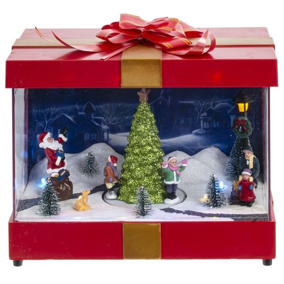 Фигурка декоративная &quot;Рождество&quot; (4 мелодии, подсвет, движ, 3xAA н/п, +USB), L21,5 W14 H19,5 см