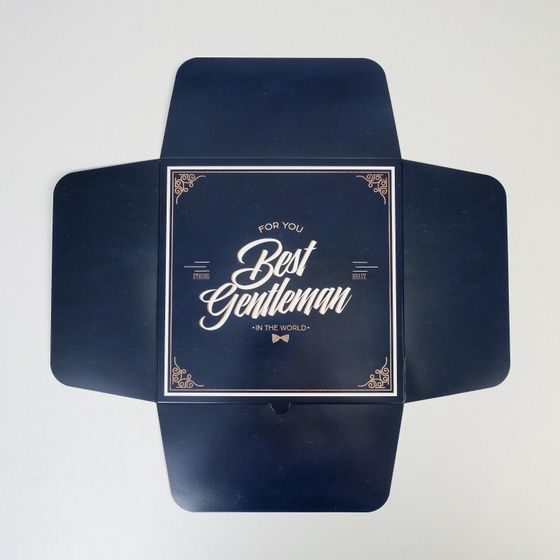 !Коробка подарочная складная, упаковка, «Джентельмен», 25 х 25 х 10 см