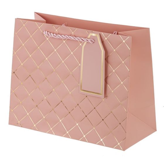 Пакет подарочный (бумага 210г/м2, блок 12шт), L23 W10 H18 см, 5в.