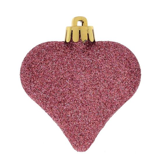 Набор из 6шт Украшение новогоднее &quot;Сердца&quot;, D6 см, L6 W2 H7 см