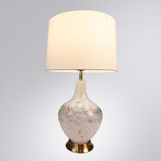 Декоративная настольная лампа Arte Lamp Saiph A5051LT-1PB, E27, 60 Вт, 38х38х65 см, медный, белый