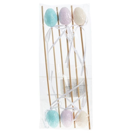 Набор из 6-ти изделий декоративных (вставка) &quot;Яйцо&quot; (3*4), L11 W3 H26 см