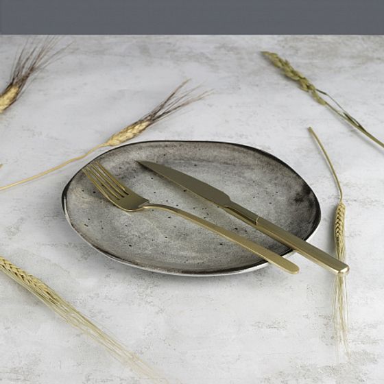 Тарелка десертная STONE серый 20см