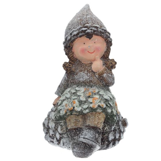 Фигурка декоративная &quot;Мальчик/ Девочка, L10,5 W10 H18 см, 2в.