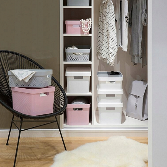 Коробка INFINITY с крышкой 11л серая