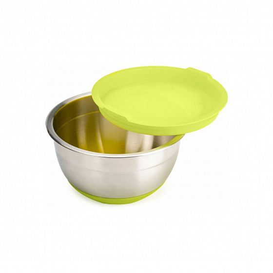 Миска стальная с крышкой MIX 16х9.5см 1.4л