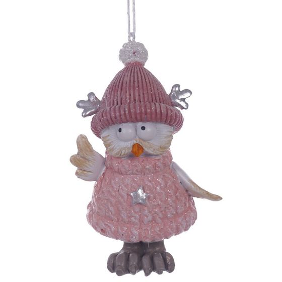 Фигурка декоративная подвесная "Сова",  L5 W4,5 H10 см, 2в.