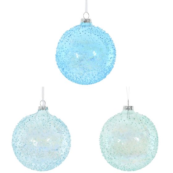 Украшение новогоднее "Шар", D 10 см, L10 W10 H10 см, 3в.