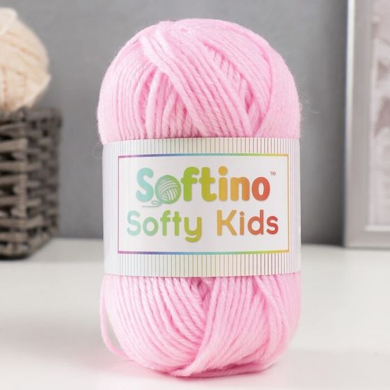 Пряжа 100% акрил &quot;Softy Kids&quot; 90м ±5м 50 гр цвет 09 розовый зефир