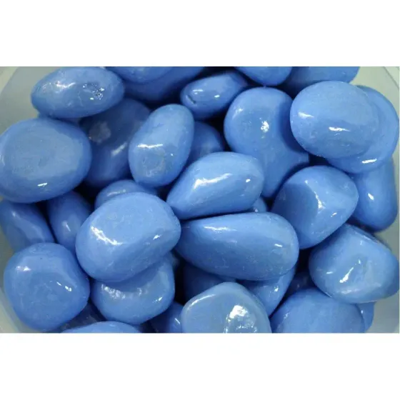 !09 Галька цветная крупная 400 г., цвет бледно голубой
