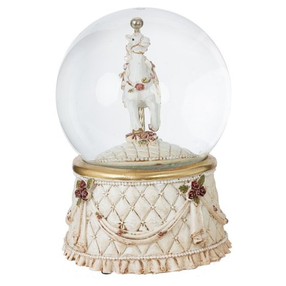 Фигурка декоративная в стекл шаре &quot;Карусель&quot; (ключ, муз,движ), D 10 см, L10 W10 H14 см