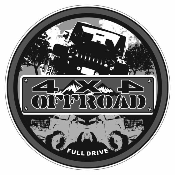 Наклейка круг &quot;OFF ROAD 4 х 4&quot;, микс, d = 10 см