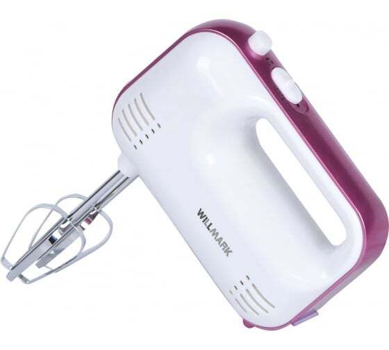 Миксер ручной Willmark WHM-7035 500Вт белый/фиолетовый