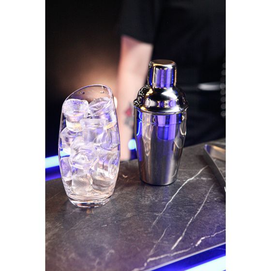 !09 Набор для бара «Биг Джон», 5 предметов: щипцы, стрейнер, ложка, шейкер, джиггер, нержавеющая сталь