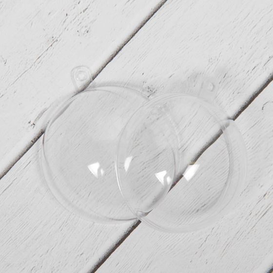 !09 Заготовка - подвеска, (набор 3 штуки) раздельные части «Шар», диаметр собранного: 5 см