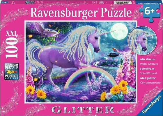 Ravensburger Puzzle 300el Brokatowy jednorożec 129805 RAVENSBURGER