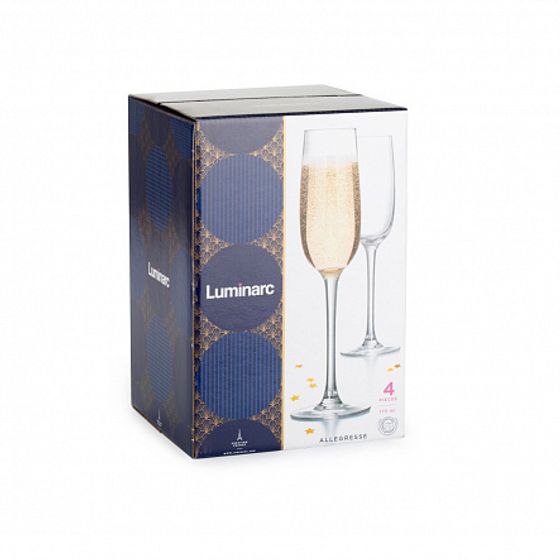 Набор бокалов для шампанского АЛЛЕГРЕСС 4шт 175мл