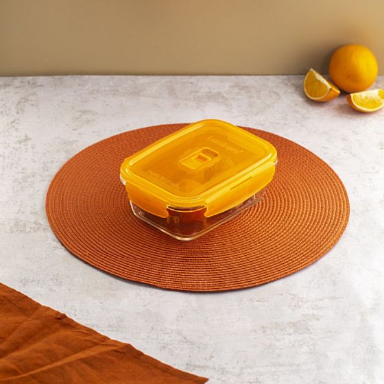 Контейнер ПЮРБОКС АКТИВ НЕОН ОРАНЖЕВЫЙ 820мл прямоугольный