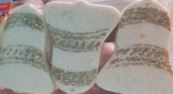 !09 Елочное украшение (набор 24 штуки) &quot;Колокольчики&quot; цвет бежевый с золотом