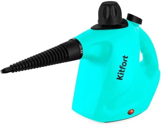 Пароочиститель ручной Kitfort КТ-9138-2 450мл 1050Вт черный/зеленый