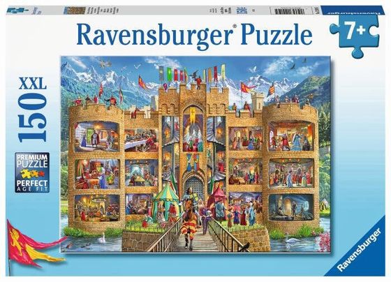 Пазл Ravensburger, с изображением Blick in die Ritterburg 150 деталей