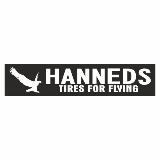 Полоса на лобовое стекло &quot;HANNEDS tires for flying&quot;, черная, 1220 х 270 мм