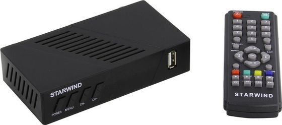 Ресивер DVB-T2 Starwind CT-140 черный