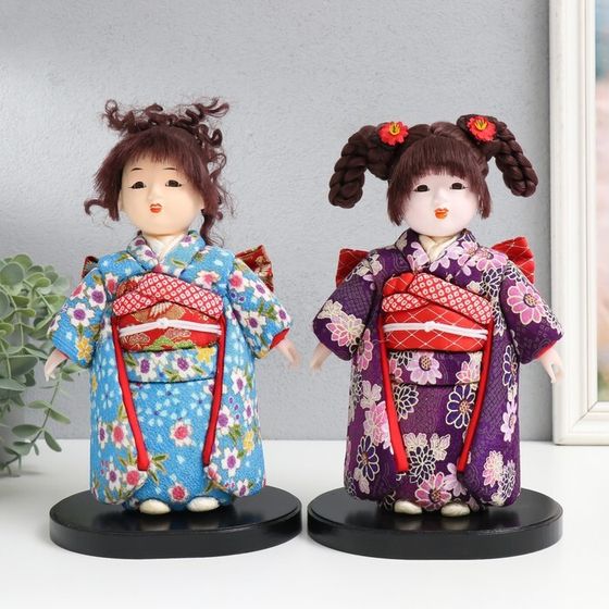 Кукла коллекционная &quot;Маленькая китаянка в красивом кимоно&quot; МИКС 12,5х15х24,5 см
