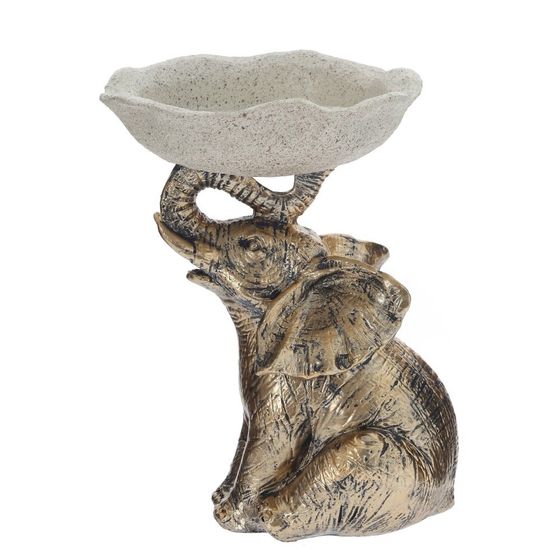 Фигурка декоративная "Слон" с подставкой д/мелочей, L12 W11 H16 см