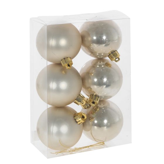 Набор из 6шт Украшение новогоднее "Шар", D 6 см, L12 W6 H17,5 см