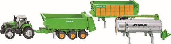трактор siku deutz fahr с подборщиком