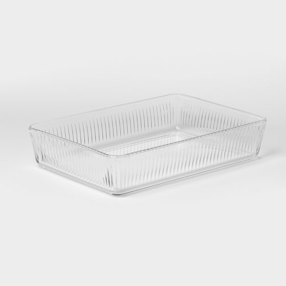 Форма для выпечки и запекания прямоугольная Paşabahçe Borcam, 3 л, 30,6×20,9 см, жаропрочное стекло, прозрачная